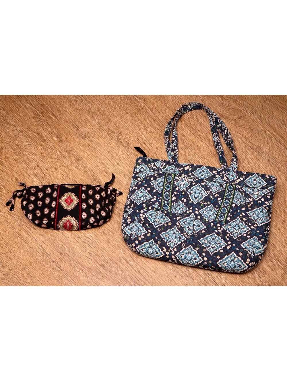 Vera Bradley Tote + cosmetic bag  Bundle Quilted Floral Bags